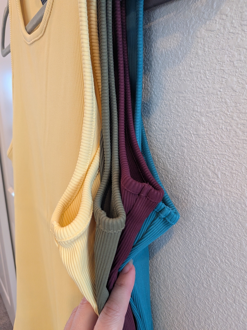 WHBM Forms Tank Tops - Yellow, Olive, Wine, Teal - Picture 2 of 3